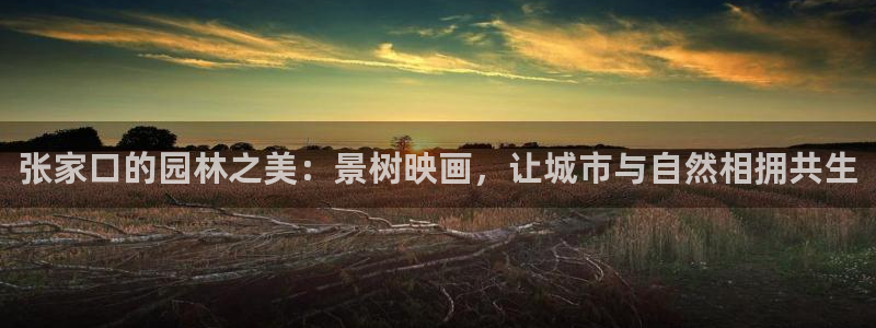 新宝GG冰冰：张家口的园林之美：景树映画，让城市与自然相拥共生